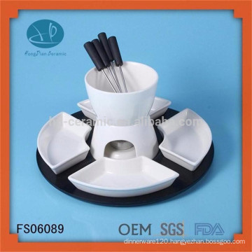 chocolate fondue set,ceramic fondue,fondue for kitchen ware,FDA,CE / EU,SGS Certification and Fondue Sets Cheese Tools Type